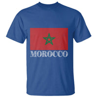Vintage Morocco Flag T Shirt Patriotic Moroccan Pride