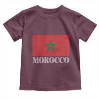 Vintage Morocco Flag Toddler T Shirt Patriotic Moroccan Pride