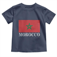 Vintage Morocco Flag Toddler T Shirt Patriotic Moroccan Pride