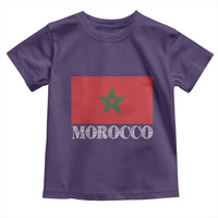 Vintage Morocco Flag Toddler T Shirt Patriotic Moroccan Pride