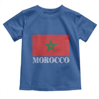 Vintage Morocco Flag Toddler T Shirt Patriotic Moroccan Pride