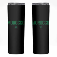 Morocco Star Flag Minimalist Moroccan Pride Skinny Tumbler
