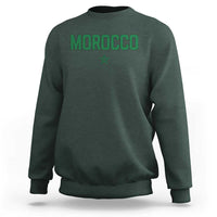 Morocco Star Flag Minimalist Moroccan Pride Sweatshirt
