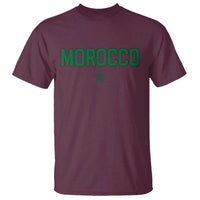 Morocco Star Flag Minimalist Moroccan Pride T Shirt