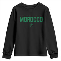 Morocco Star Flag Minimalist Moroccan Pride Youth Sweatshirt