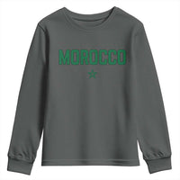 Morocco Star Flag Minimalist Moroccan Pride Youth Sweatshirt