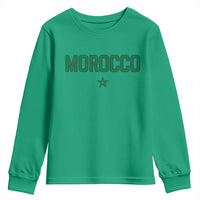 Morocco Star Flag Minimalist Moroccan Pride Youth Sweatshirt