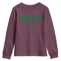 Morocco Star Flag Minimalist Moroccan Pride Youth Sweatshirt