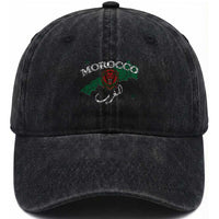 Morocco Lion Maghrib Moroccan Spirit Heritage Washed Cotton Baseball Cap