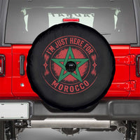 I'm Just Here for Morocco Spare Tire Cover Funny Moroccan Pride Supporter Sports Fan