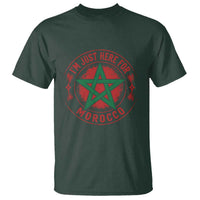 I'm Just Here for Morocco T Shirt Funny Moroccan Pride Supporter Sports Fan