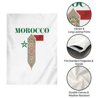 Traditional Moroccan Mosaic Archway Graphic Garden Flag Morocco Architecture Tile Pattern