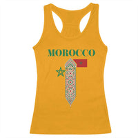 Traditional Moroccan Mosaic Archway Graphic Racerback Tank Top Morocco Architecture Tile Pattern