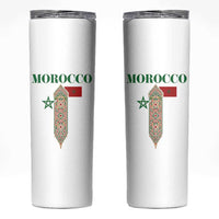 Traditional Moroccan Mosaic Archway Graphic Skinny Tumbler Morocco Architecture Tile Pattern