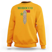 Traditional Moroccan Mosaic Archway Graphic Sweatshirt Morocco Architecture Tile Pattern
