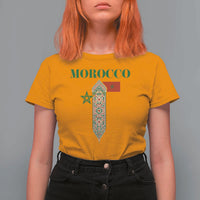 Traditional Moroccan Mosaic Archway Graphic T Shirt For Women Morocco Architecture Tile Pattern