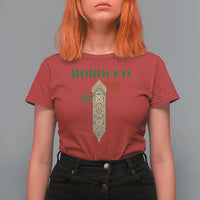 Traditional Moroccan Mosaic Archway Graphic T Shirt For Women Morocco Architecture Tile Pattern