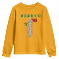 Traditional Moroccan Mosaic Archway Graphic Youth Sweatshirt Morocco Architecture Tile Pattern