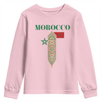 Traditional Moroccan Mosaic Archway Graphic Youth Sweatshirt Morocco Architecture Tile Pattern