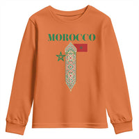 Traditional Moroccan Mosaic Archway Graphic Youth Sweatshirt Morocco Architecture Tile Pattern