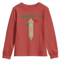 Traditional Moroccan Mosaic Archway Graphic Youth Sweatshirt Morocco Architecture Tile Pattern