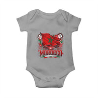 Waving Morocco Flag Stadium Lights Baby Onesie Patriotic Moroccan Soccer Fans