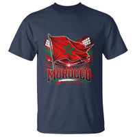 Waving Morocco Flag Stadium Lights T Shirt Patriotic Moroccan Soccer Fans