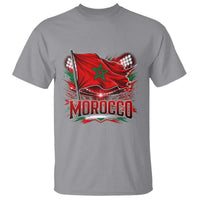 Waving Morocco Flag Stadium Lights T Shirt Patriotic Moroccan Soccer Fans