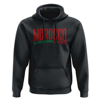 Morocco Flag Pride Allah Yarham El Ahmar Hoodie Moroccan Soccer Football Fans Gift