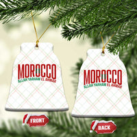 Morocco Flag Pride Allah Yarham El Ahmar Ceramic Ornament Moroccan Soccer Football Fans Gift