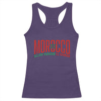 Morocco Flag Pride Allah Yarham El Ahmar Racerback Tank Top Moroccan Soccer Football Fans Gift