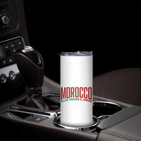Morocco Flag Pride Allah Yarham El Ahmar Skinny Tumbler Moroccan Soccer Football Fans Gift