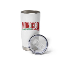 Morocco Flag Pride Allah Yarham El Ahmar Tumbler Cup Moroccan Soccer Football Fans Gift
