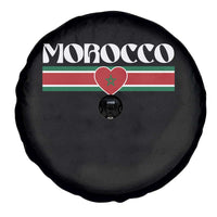 Love Morocco Retro Stripe Graphic Spare Tire Cover Maroc Moroccan Flag Heart