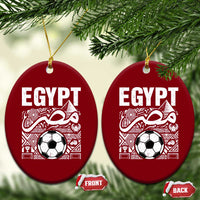 Egypt Soccer Misr Pride Arabic Calligraphy Ceramic Ornament Egyptian Football Fans Ancient Pyramid Heritage Graphic