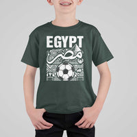 Egypt Soccer Misr Pride Arabic Calligraphy T Shirt For Kid Egyptian Football Fans Ancient Pyramid Heritage Graphic