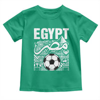 Egypt Soccer Misr Pride Arabic Calligraphy Toddler T Shirt Egyptian Football Fans Ancient Pyramid Heritage Graphic