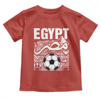 Egypt Soccer Misr Pride Arabic Calligraphy Toddler T Shirt Egyptian Football Fans Ancient Pyramid Heritage Graphic