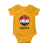 Egyptian Flag Soccer Ball Graphic Baby Onesie Egypt Pride Sports Football Fans Match Day
