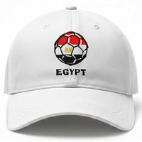 Egyptian Flag Soccer Ball Graphic Baseball Cap Egypt Pride Sports Football Fans Match Day