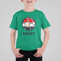 Egyptian Flag Soccer Ball Graphic T Shirt For Kid Egypt Pride Sports Football Fans Match Day