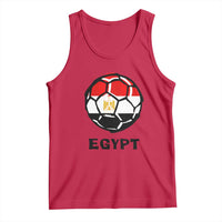 Egyptian Flag Soccer Ball Graphic Tank Top Egypt Pride Sports Football Fans Match Day