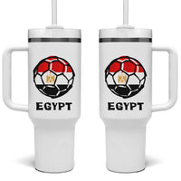 Egyptian Flag Soccer Ball Graphic Tumbler With Handle Egypt Pride Sports Football Fans Match Day