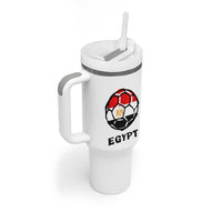 Egyptian Flag Soccer Ball Graphic Tumbler With Handle Egypt Pride Sports Football Fans Match Day