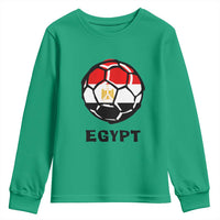 Egyptian Flag Soccer Ball Graphic Youth Sweatshirt Egypt Pride Sports Football Fans Match Day