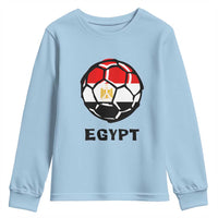 Egyptian Flag Soccer Ball Graphic Youth Sweatshirt Egypt Pride Sports Football Fans Match Day