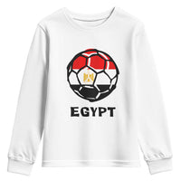 Egyptian Flag Soccer Ball Graphic Youth Sweatshirt Egypt Pride Sports Football Fans Match Day