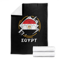 Egyptian Flag Soccer Ball Splatter Graphic Throw Blanket Egypt Pride Sports Football Fans Match Day