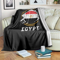 Egyptian Flag Soccer Ball Splatter Graphic Throw Blanket Egypt Pride Sports Football Fans Match Day