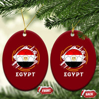 Egyptian Flag Soccer Ball Splatter Graphic Ceramic Ornament Egypt Pride Sports Football Fans Match Day